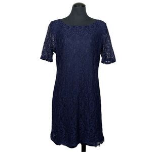 Dana Bachman Navy Blue Lace Dress - Women’s L